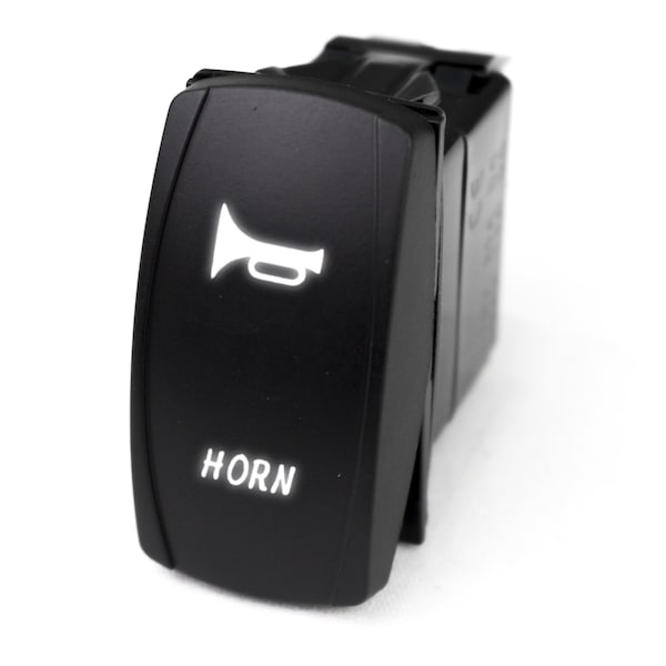 Marine Sport Lighting Led Rocker Switch W/ White Led Radiance (Horn) MSTLS04W - main